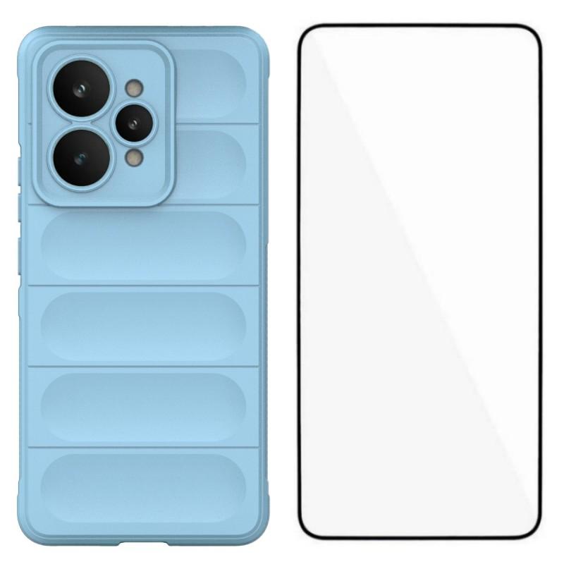 

Для Realme 15 Pro 5G Чохол з ТПУ WANLONFENG Серія HD Протиковзкий Чохол для Телефона з Загартованим Склом E