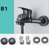 Bathtub Faucet Black Shower Faucet Mixing Valve Side-opening Triple Faucet Hot and Cold Mixer Faucet Bathroom Accessories