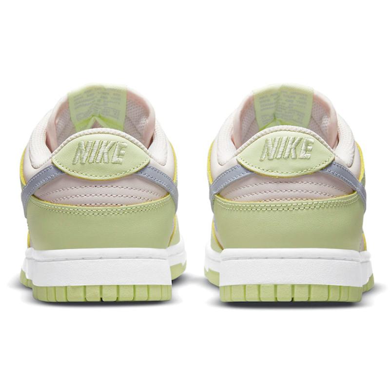 Nike Dunk "Lime Ice" leather non-slip shock-absorbing wear-resistant low-top skate shoes for women in yellow and pink DD1503-600