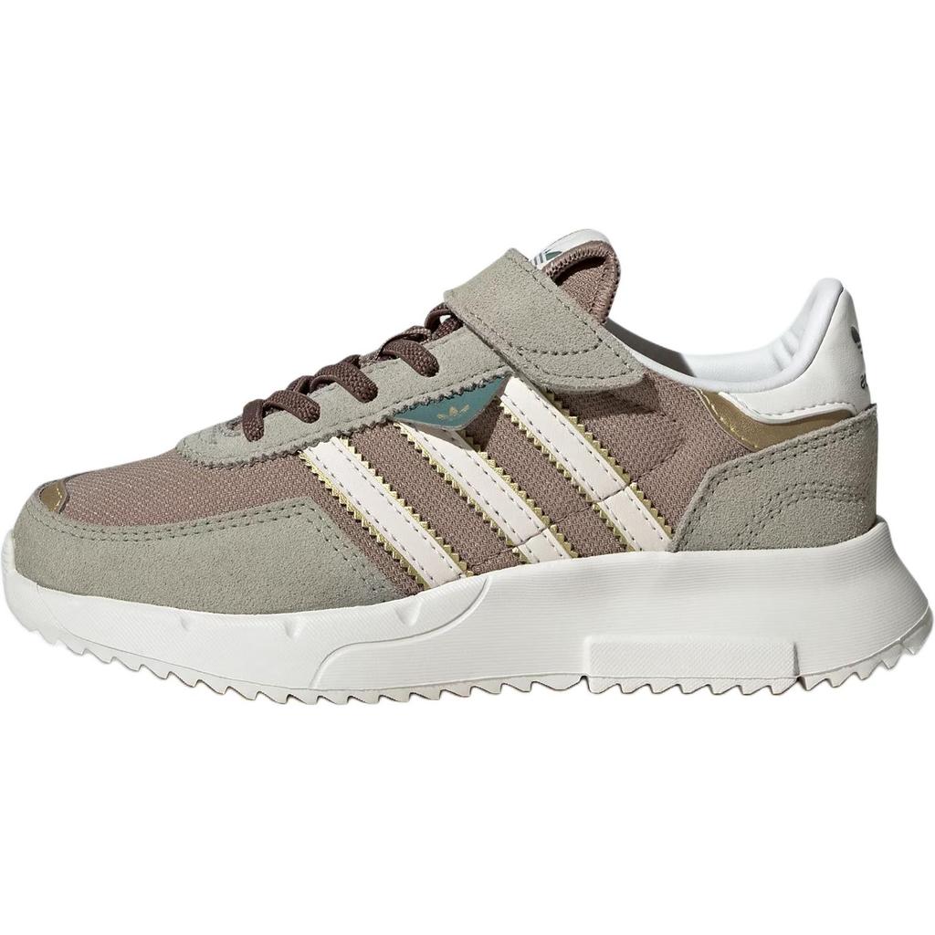 Adidas Originals Retropy F2 Leather Comfortable Versatile Durable Low-Top Running Shoes Kids sneaker Brown JP7031