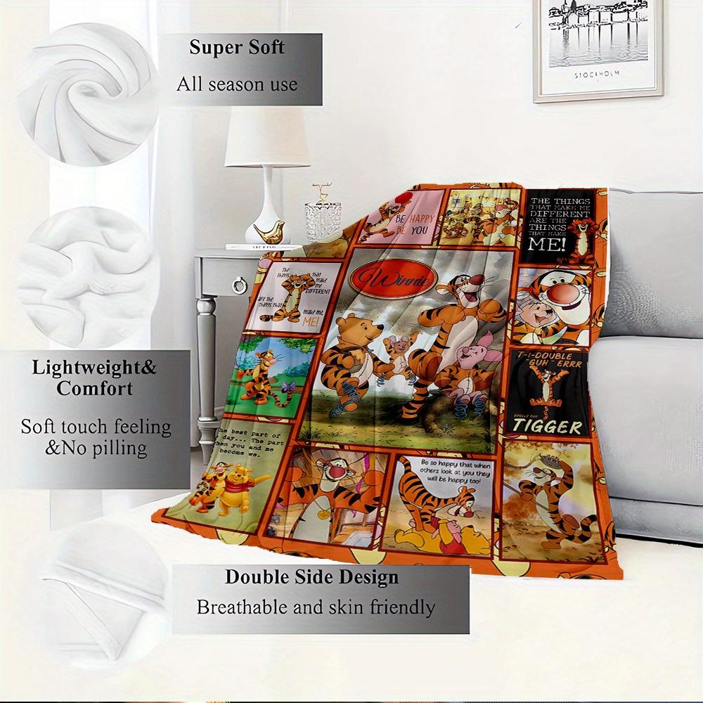 1pc Flannel Tigger Winnie the Pooh Be Happy Bedding