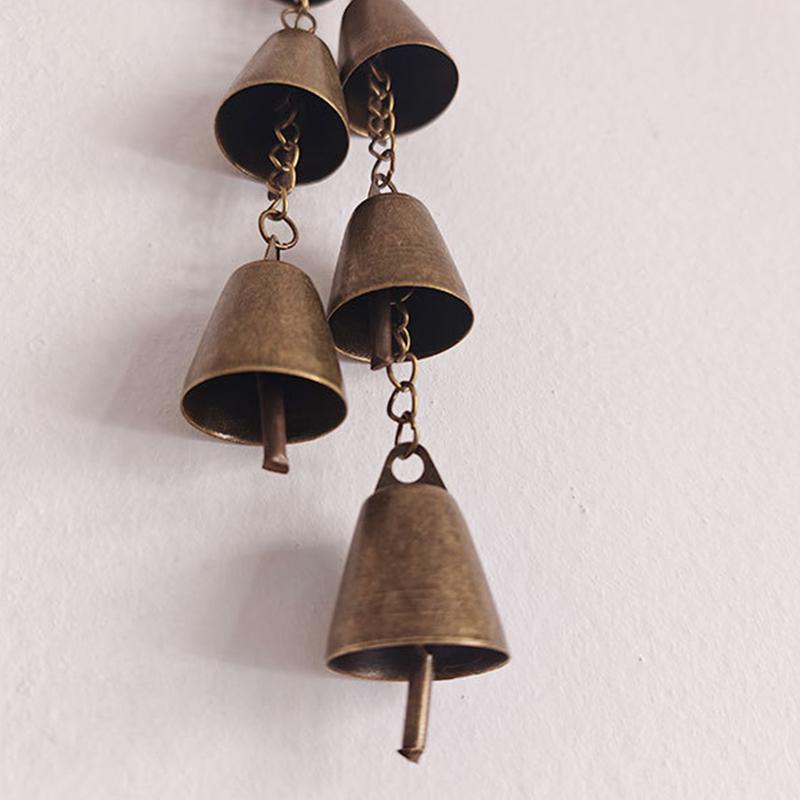 Vintage Brass Hanging Bells With Rustic Retro Design And Melodic Chime Perfect For Home Wall Decor Patio Garden Door Decoration