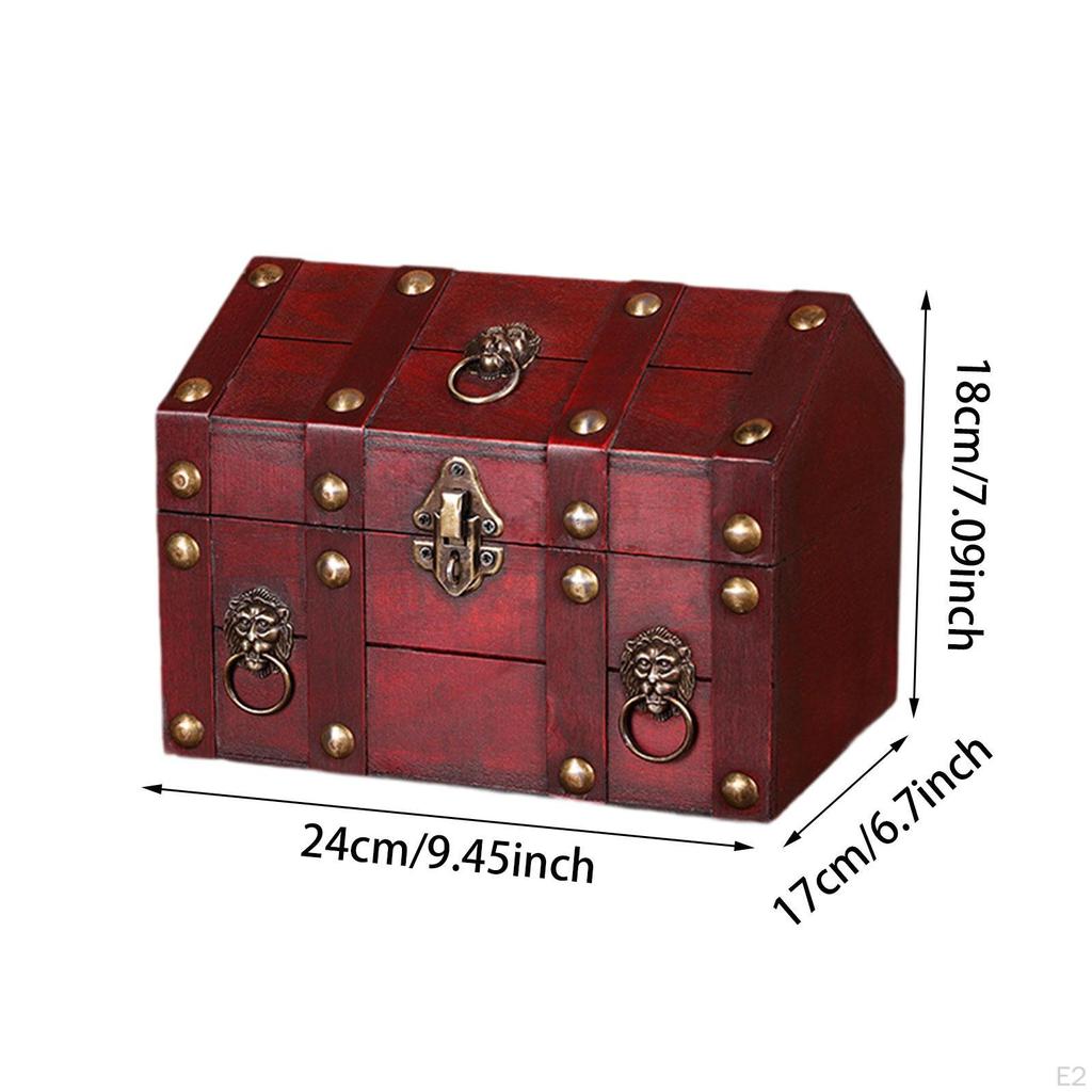 Box Wood Vintage Design Jewelry Storage Keepsakes