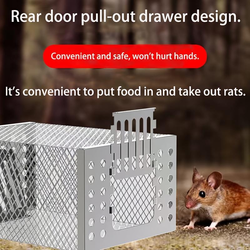 Ultra-Durable Iron Mouse Cage - Cage for Attracting Rats, One-Way Door Design, In-Out Only
