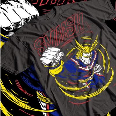 Trend Summer Cosplay Neutral Black and White All Might T-shirt Plus Ultra Boku No Hero Academia Anime Black Shirt All Shirts