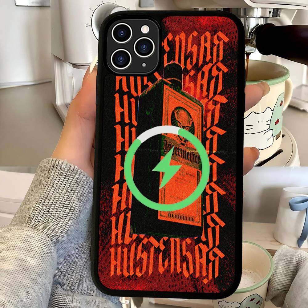 Hi J-Jagermeister Logo Magnetic Wireless Phone Case For IPhone 17 16 15 14 13 12 11 Pro Max Plus Mag Phone Cover