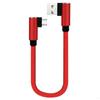 25Cm Short Fast Charging Cable Double Elbow 90 Degree Usb C Micro Usb Type C For Smart Phones Lightning Cable For Iphone Cable