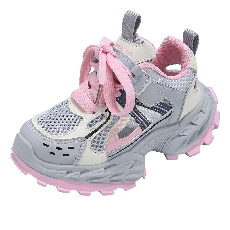 Kids Sports Sandals Thick Soft Sole Students Running Shoes Hollowed-out 2025 Summer New Children Casual Shoes Mesh Breathable