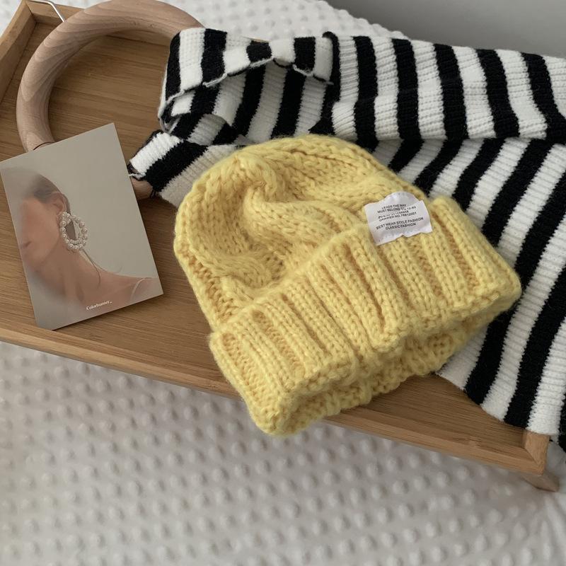 Women's Winter Thick Knitted Hats for Students In Autumn and Winter Warm Ear Protection Cold Hats for Students