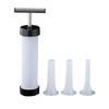 Manual Sausage Stuffer Hand Push Sausage Maker for Home Use Portable Tool with 3 Nozzles 23mm 19mm 15mm PP Stainless Steel