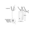 Simple ID Dog Tag Pendant Necklaces for Men Women Jewelry with AAA Cubic Zirconia 24" Curb Chain