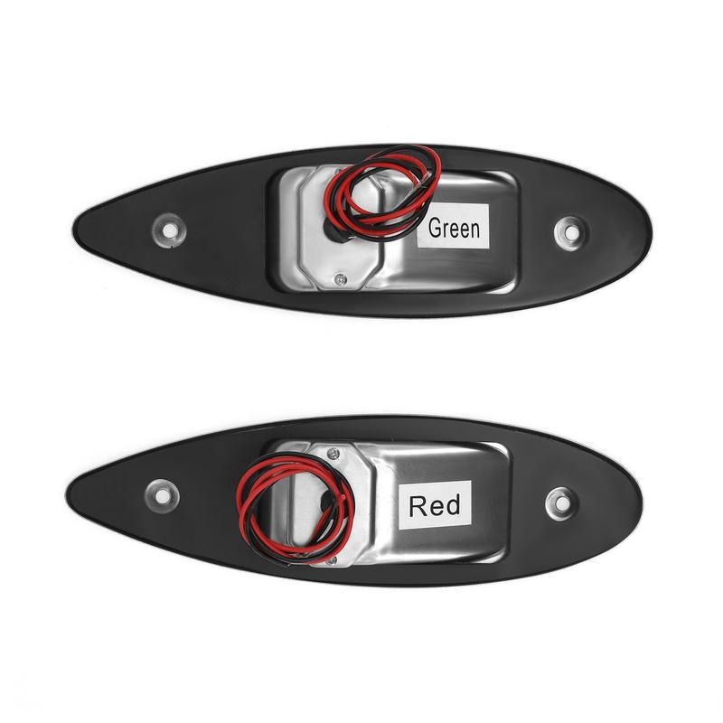 ZMFJH Green+Red LED Boat Side Light Waterproof Navigation Light Corrosion Resistant Signal Sailing Lamp For Marine Boat Yacht