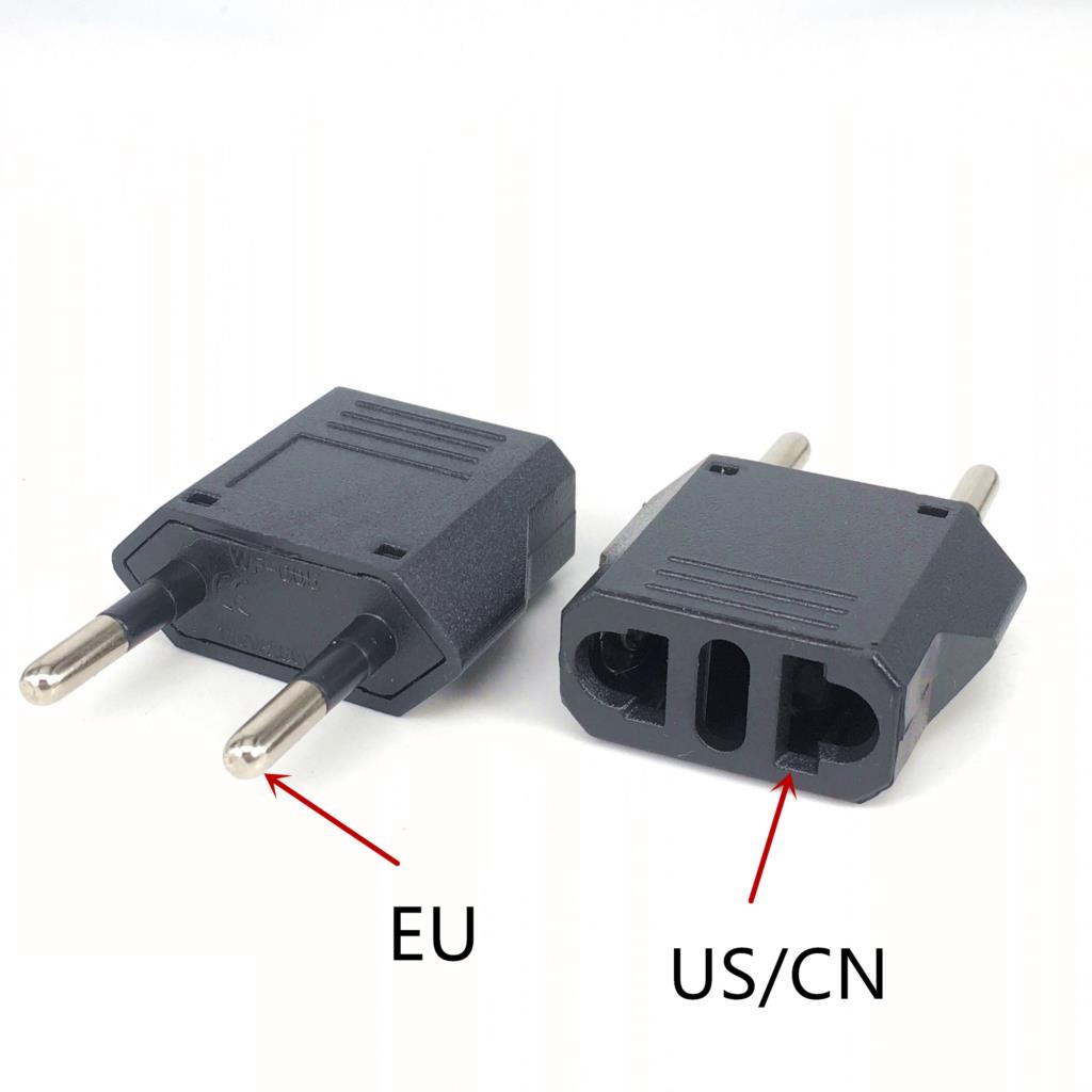 EU Plug Adapter US To EU Travel Adapter American To European Electrical Plug Converter Euro Power Socket AC Outlet 4.0mm 4.8mm