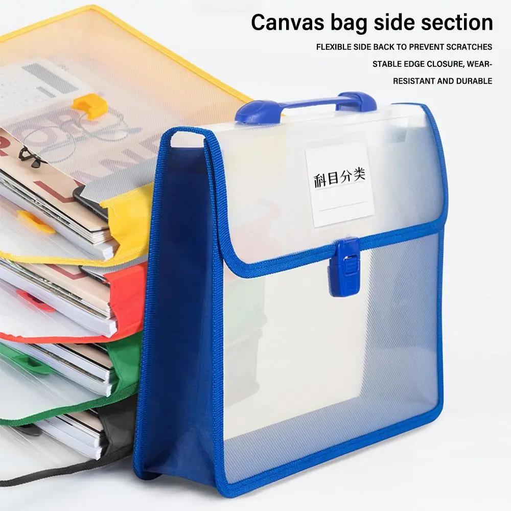 A4 Transparent File Bag-Waterproof Thickened Organizer,Large Capacity Storage for Office Documents & Student Test Paper/Textbook