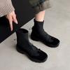 2025 New Women's Fashion Boots Round Toe Platform Sole Casual Short Boots Outdoor Sport Hiking One Kick Plus-size Women's Shoes