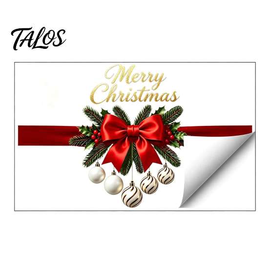 Durable Winter Holiday Decals Gold Merry Christmas Window Clings, Decorative PVC for Reusable Glass Decor Home Decor, Waterproof Removable Stickers