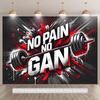 Ohne Fleiß kein Preis Wandteppich Fitness Motivation Wandkunst Kühnes Design Fitnessstudio Heim-Workout-Bereich Hintergrundtuch für Sportbegeisterte