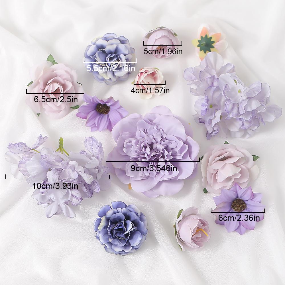 13Pcs Mini Random Mix Artificial Flowers Silk Fake Flowers for Home Decor DIY Craft Gifts Accessories Bride Wedding Decoration