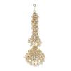 18K Gold Plated Traditional Pearl & Kundan Studded Maang Tikka for Women/Girls
