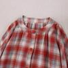 2025 Autumn Plaid Round Neck Long Sleeve Mori Girl Dress - Loose and Versatile Cardigan Style