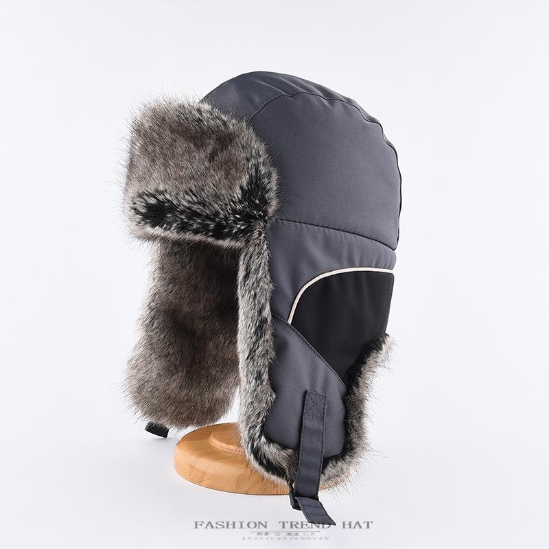 Thunderhead Cap Men's Fall and Winter Warm Cotton Cap Children's Mask Cap Plush Ear Protection Cycling Cap Europe and The United States