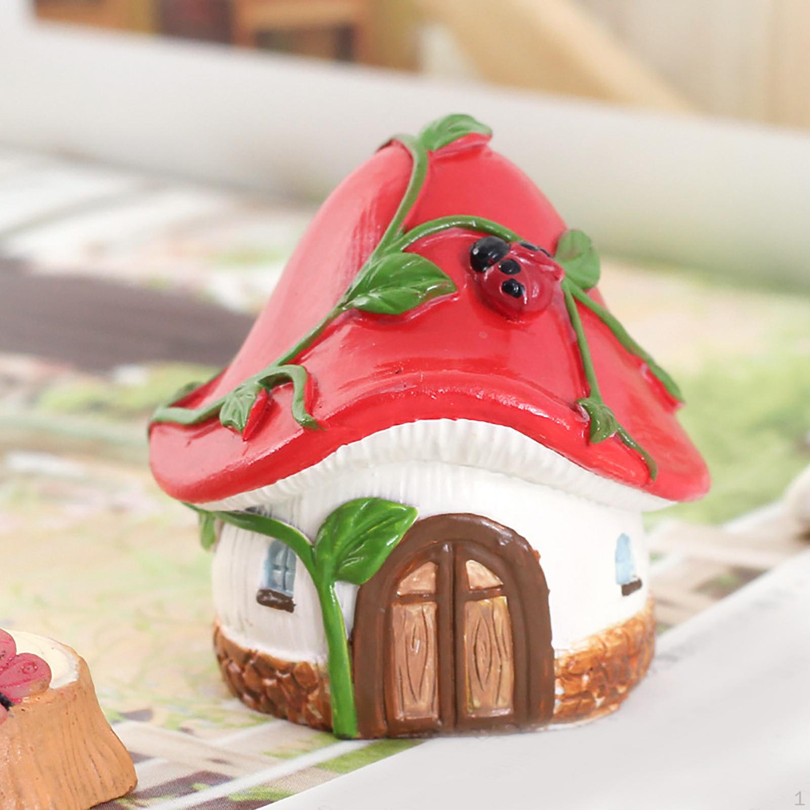 , Мини-ландшафтные украшения Творческие DIY для миниатюрных горшков Декорация ландшафта Фея Mushroom House
