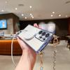 Crossbody Lanyard Soft Magnetic TPU Plating Shockproof Clear Phone Case Cover For Samsung S24 S23 S22 Ultra Plus S21 S20FE