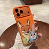 Cute Happy Judy Nick Drum Leather Pattern Apple 17/16 Cute 15/14 Phone Case 13 Cartoon 12 Couple