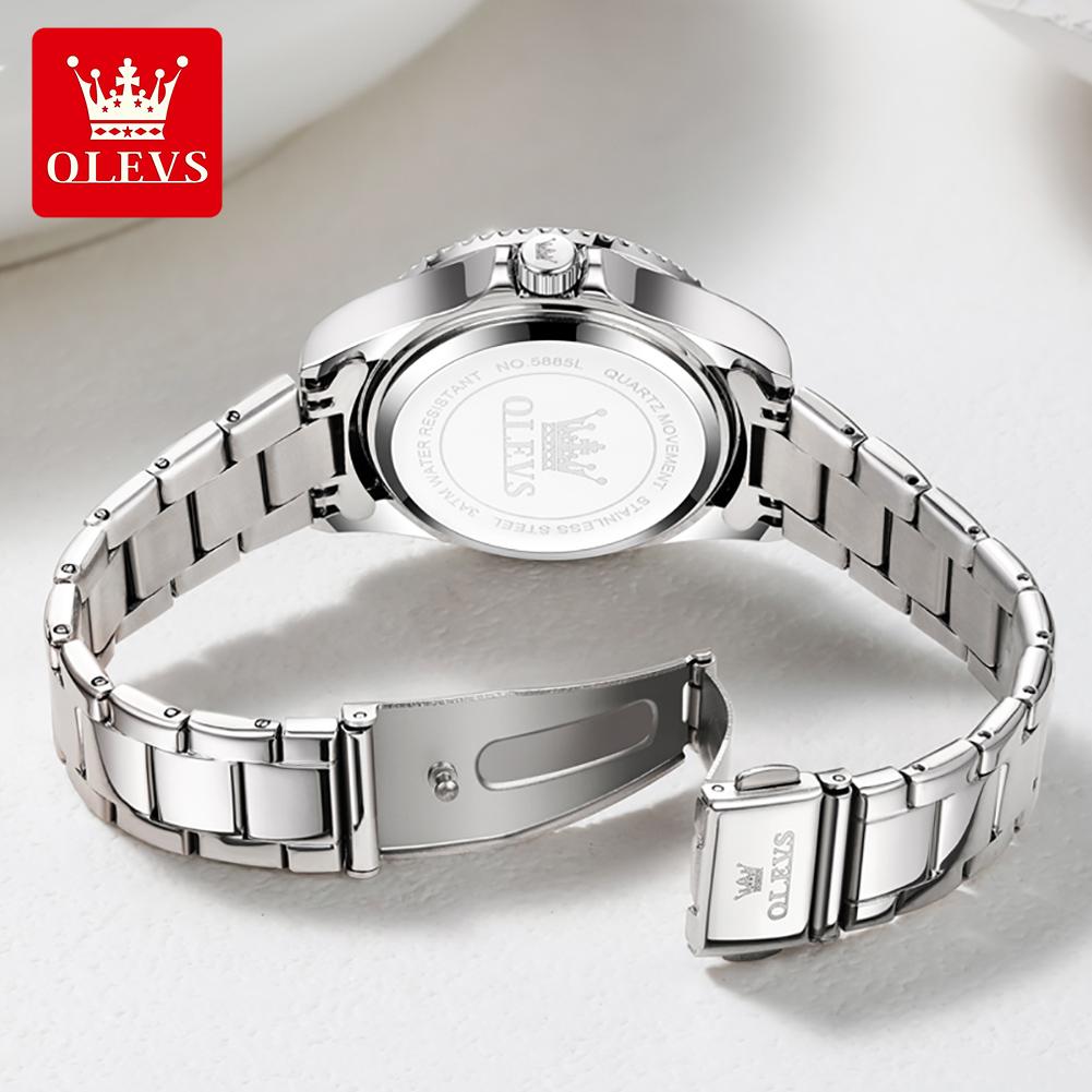 OLEVS Orologio da Donna Classico Orologio da Donna Automatico con Data Acciaio Inossidabile Impermeabile Luminoso Orologio al Quarzo per Donne