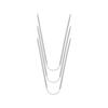 3Pieces Stainless Steel Circular Knitting Needle Set for Beginners Round Metal Weaving Knitting Needle with Wire