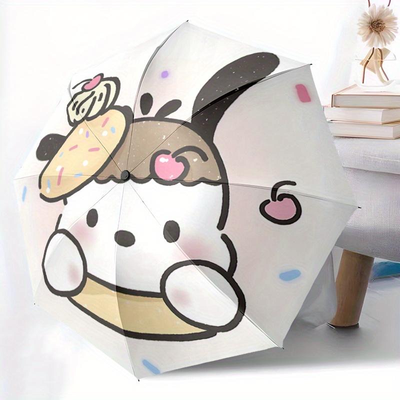 1pc Sweets Pochacco Sanrio Automatic 3-Fold Umbrella Design, Cute Cartoon Pattern, Portable Outdoor Umbrella, Perfect, Holiday Gift for Disney fans.V1
