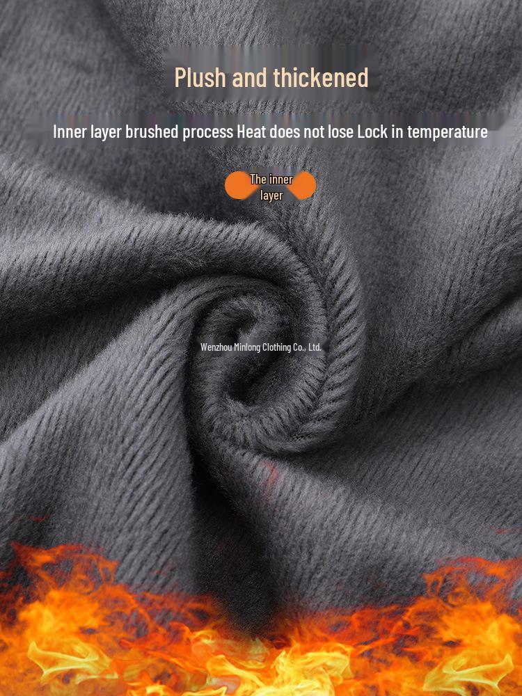 Herren Warme Opa Strickjacke Jacke - Herbst/Winter Samt Knopfleiste für Senioren