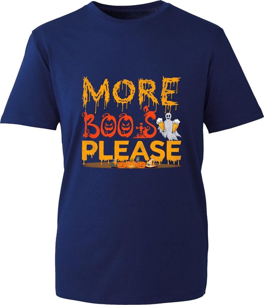 More Boos Please TShirt Halloween Boo Ghost Beer Drinking Lovers Horror Tee Top S