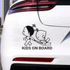 Car Body Window Windshield Creative Vinyl Decal Sticker Kids On Board Safety Warning Sign Decoration Auto Exterior Accessories