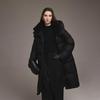 Tanboer Women's Long Down Jacket with Lamb Wool Collar TB5520850Z