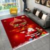 Weihnachtsmann-Weihnachtsbaum-Elch-Teppich,Teppich für Wohnzimmer, Schlafzimmer, Sofa, Fußmatte, Weihnachtsdekoration,rutschfeste Bodenmatte