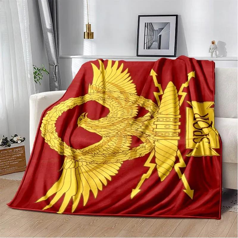 Mantas con el logotipo impreso de Roman SPQR, manta cálida para niños, manta suave y cómoda, mantas de viaje para el hogar, regalo de cumpleaños