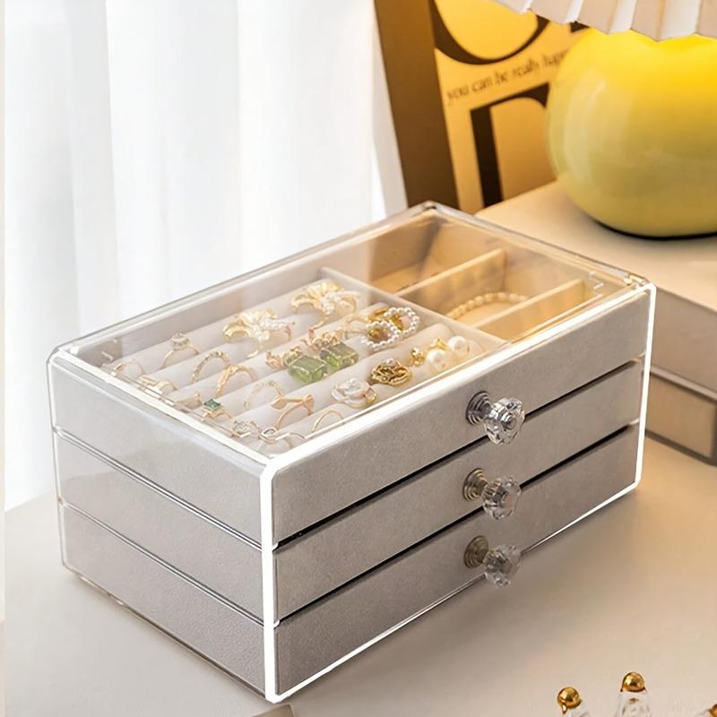 3-layer Transparent Velvet Jewelry Organization Box and Bracelets - Perfect for  Dormitory and Holiday Gifts