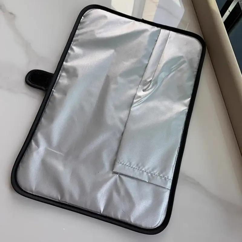 

Heat Resistant Flat Iron Case Dual Use Hair Straightener Mat & Pouch Travel Curling Iron Hair Straightener Hair Tools Organizer