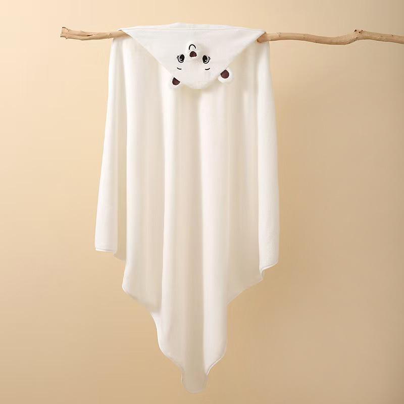 Newborn Coral Fleece Hooded Swaddle & Quick-Dry Bath Towel