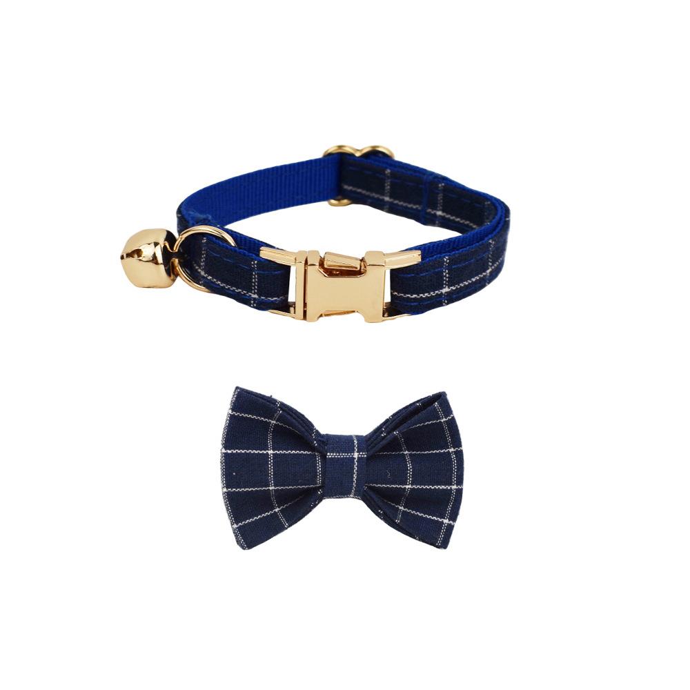 Plaid Bow Tie Pet Collar