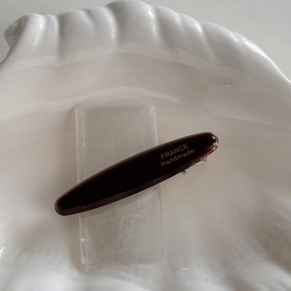 Retro Design Oval 6,2 CM Weidenblatt Haarspange Einfache Essigsäure Entenschnabelspange Seitenclip Kopfschmuck Pony Haaraccessoires