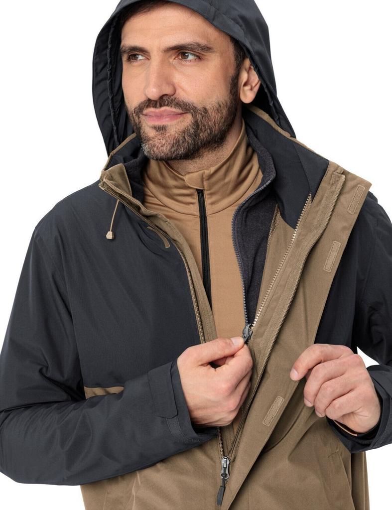 VAUDE Мужская куртка Rosemoor 3 в 1 (46382) (46382)черный/овсяный