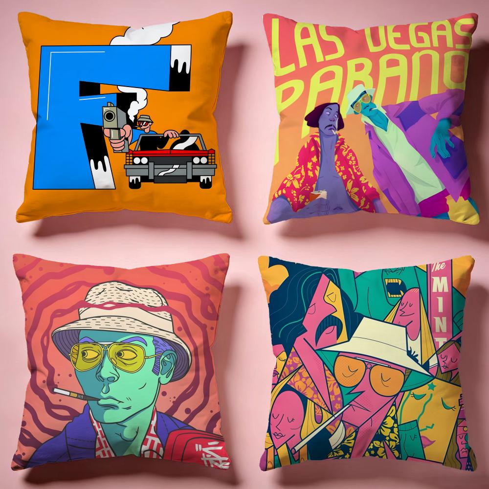 Hot FFear and Loathing in Las Vegasable Cushion Cover Comfortable Durable Pillow Cover MultiScene for Home Office Car Sofa
