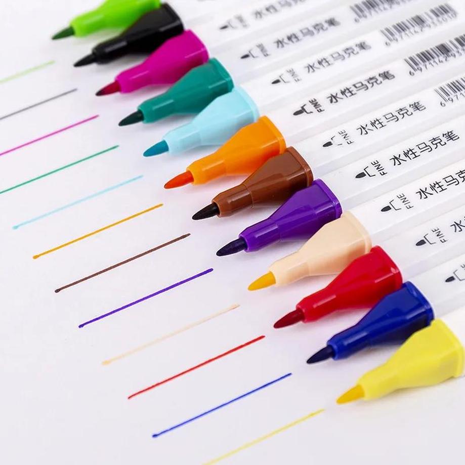 18 Stück Farben Marker Stifte Set Manga Textmarker Koreanische Schreibwaren Zeichnen Schule Kunstbedarf Marker Set