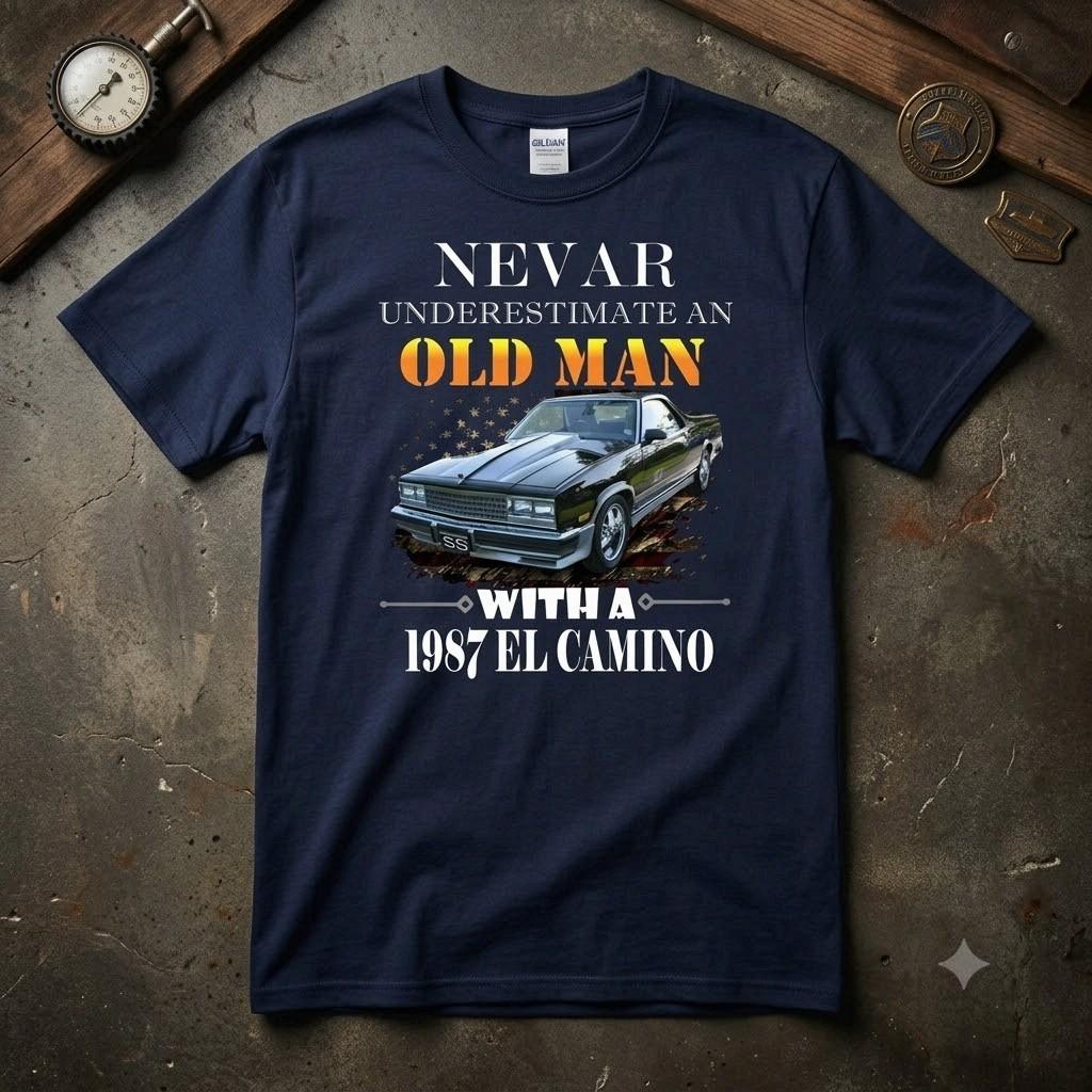 HOT!!! 1978-87 El Camino T Shirt Vintage G Body Graphic Free Ship XXXL