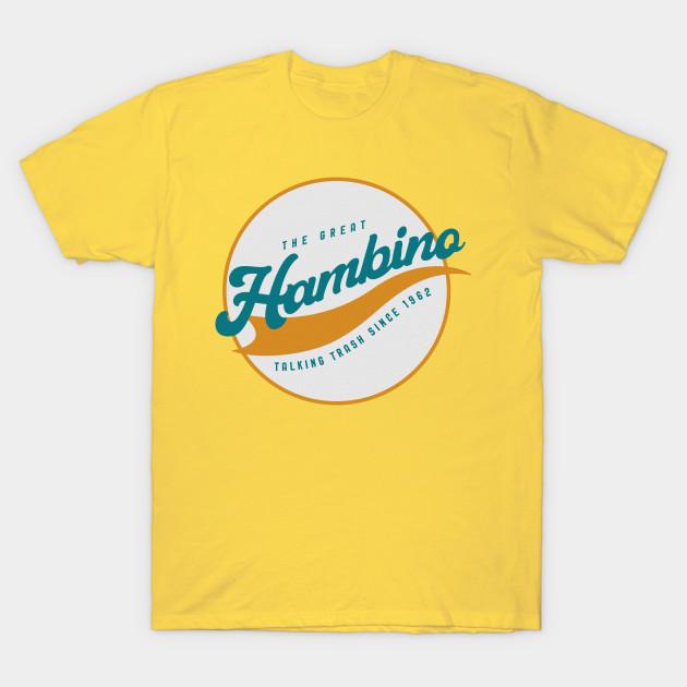 

Men Black Print T-shirt The Great Hambino No-Cut Transfer Paper Print Cotton Tshirt L жёлтый