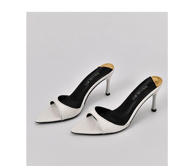 

2025 г., летние новые женские туфли на высоком каблуке в европейском и американском стиле с одним словом, большого размера 34