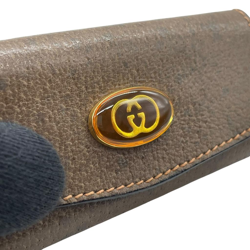 Used GUCCIKey Holder  Brown Leather Unisex