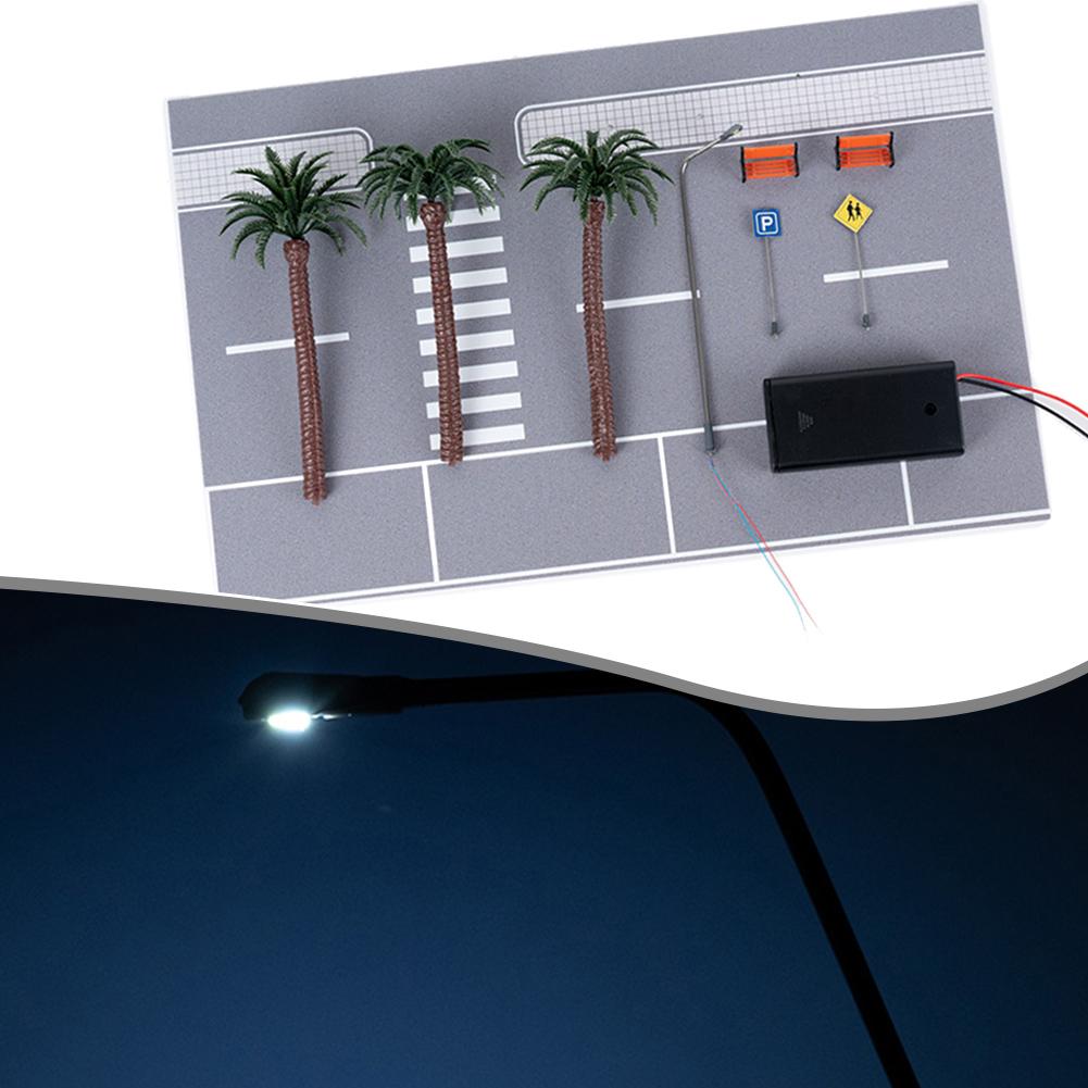 1/64 Diorama Car Parking Lot With Led Light Roadway Display Model Scenery Kit For DIY Landscapes For Create DIY Natural Look
